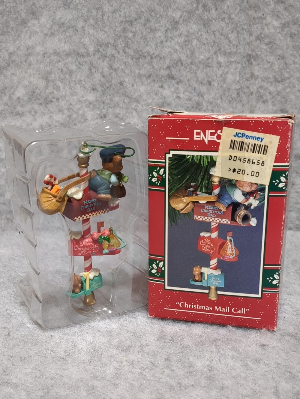 Lot of 5 Vintage Enesco Treasury Mouse Christmas Ornaments - Picture 7 of 13